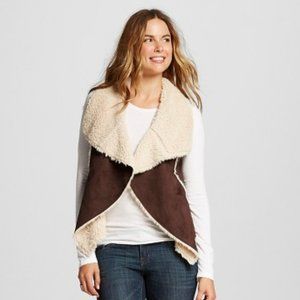 Knox Rose Vest faux fur and suede L